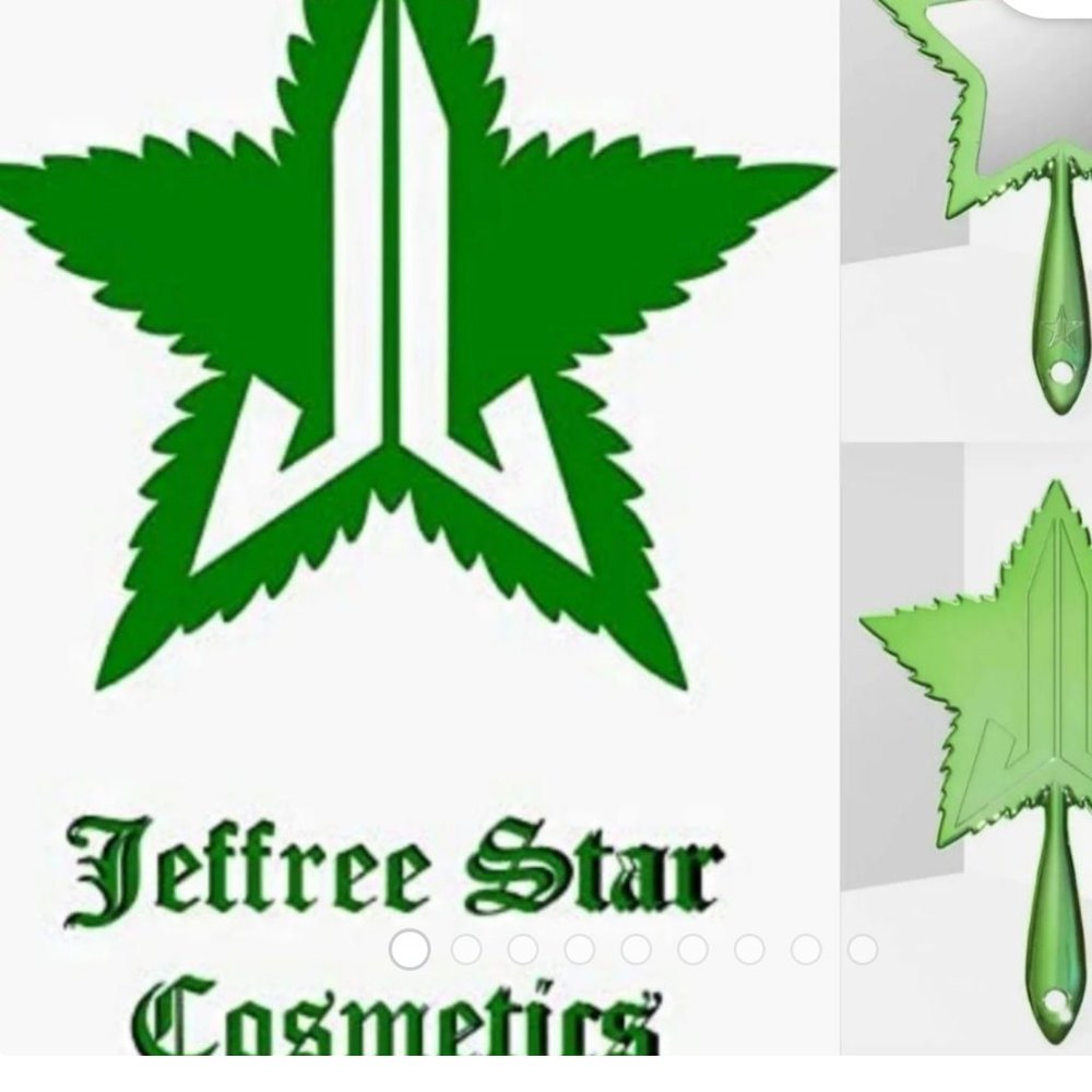 Jeffree Star Green Cannabis Leaf Mirror NIB